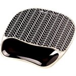 Fellowes Chevron Photo Gel Mouse Pad with Wrist Support