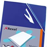 Rexel Nyrex™ Premium A4 Document Folder, Blue Cut Flush L-Folder Pack of 25
