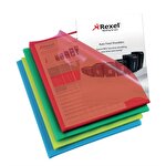 Rexel Quality A4 Cut Flush Document Folder Assorted Colours Pack of 100