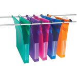 Rexel Multifile Extra Secura Suspension File Heavy Duty, 30 mm Base, Foolscap Assorted Colours Pack of 10