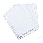Rexel Crystalfile Card Tab Inserts White 78050 Pack of 50