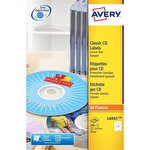 Avery Classic CD/DVD Labels, Self-Adhesive, 117 mm Diameter White Pack of 200