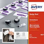 Avery 4829 Badge Reels for Name Badges 800 mm Black Pack of 10