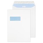 Blake Premium Office C4 229 x 324 mm Pocket Window Peel & Seal Envelopes 120 gsm Ultra White Wove Pack of 250