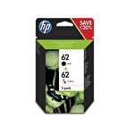 HP 62 Original Ink Cartridge Black + Tri-colour N9J71AE 1x4 ml 1x4.5 ml Combo Pack of 2