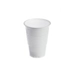Tall 100% Recycled Plastic Disposable Vending Cups 7 oz White Pack of 100