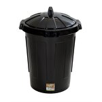 Eden Dust Bin & Lid 80 L Black
