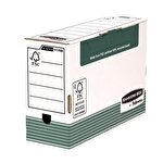 Fellowes System 120 mm Foolscap Transfer Box File Green Pack of 10