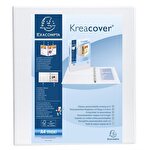 Exacompta Kreacover PP Ring Binder A4 4 D-Rings 50mm - White