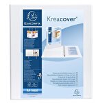 Exacompta Kreacover A4+ Ring Binder 25 mm 4D-Ring White 32 x 28 cm