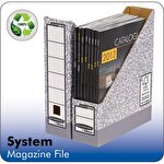 Fellowes Bankers Box System Magazine File 80 mm Board Grey