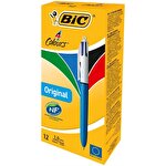 Bic 4 Colours Original Ballpoint Pen 1 mm Tip Multicolour Ink Pack of 12