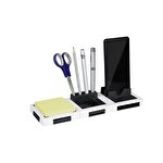 Monolith 3-piece Desk Organiser White/Black
