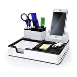 Monolith Desk Organiser with Phone Charging Point