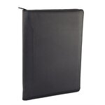 Monolith A4 Zipped Faux Leather Conference Folder with Calculator and Notepad