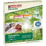 Edding 24 EcoLine Highlighter Pen Chisel Tip 2-5 mm Line Assorted Colours Pack of 4