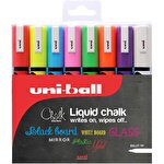 Uni-Ball Chalk Marker Bullet Tip Medium 1.8 – 2.5 mm Assorted Colours Pack of 8