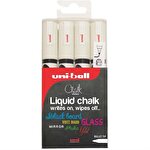 Uni-Ball Chalk Marker Bullet Tip Medium 1.8 – 2.5 mm White Pack of 4