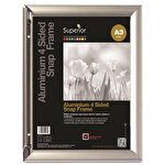 Seco A3 Silver Aluminium 4 Sided Snap Frame
