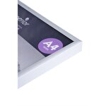 Seco A4 Brushed Silver Aluminium Picture Frame with Perspex Safety Glass