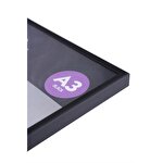 Seco A3 Brushed Black Aluminium Picture Frame with Perspex Safety Glass