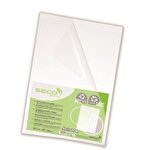 Seco A4 Eco Friendly Cut Flush Folders Frosted Clear Pack of 25