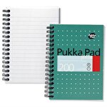 Pukka Pad Jotta Wirebound Notebook A6 Card Cover Ruled 200 Pages Metallic Green Pack of 3