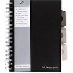 Pukka Pad Wirebound Project Book A5 Polypropylene Cover Ruled 250 Pages Black Pack of 3