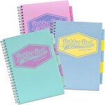 Pukka Pad Wirebound Project Book A4 Polypropylene Cover 200 Pages Pastel Blue/Pink/Mint Pack of 3
