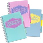 Pukka Pad Wirebound Project Book A5 Polypropylene Cover Ruled 200 Pages Pastel Blue/Pink/Mint Pack of 3