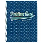 Pukka Pad Glee Jotta Wirebound Notebook A4 Card Cover Ruled 200 Pages Dark Blue Pack of 3