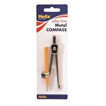 Helix Black/Silver Metal Compass & Pencil