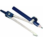 Oxford Blue/Silver Metal Compass & Pencil