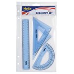Helix Geometry Set 20 cm Rule - 4 Piece Kit Blue