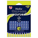 Oxford Curve Ballpoint Pen 1 mm Needle Point Tip Blue Pack of 10