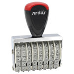 Sırdaş 8-Digit Number Stamp 9 mm Chrome