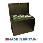 Cathedral Metal Suspension File Box A4 Black