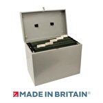 Cathedral Metal Suspension File Box A4 Grey