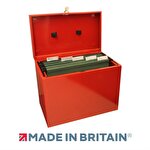 Cathedral Metal Suspension File Box A4 Red