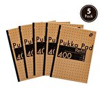 Pukka Kraft A4 Refill Pad Ruled 400 pages Pack of 5