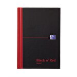 Oxford Black n Red A6 Casebound Hard Cover Notebook Ruled 192 Pages Black/Red