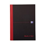 Oxford Black n Red A5 Casebound Hard Cover Notebook A-Z Ruled 192 Pages Black/Red