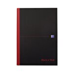 Oxford Black n Red A4 Casebound Hard Cover Notebook A-Z Ruled 192 Pages Black/Red
