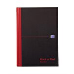 Oxford Black n Red A5 Casebound Hard Cover Notebook Recycled Ruled 192 Pages Matt Black 