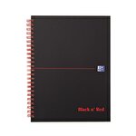 Oxford Black n Red A5 Plus Wirebound Hard Cover Notebook Ruled 140 Pages Matt Black/Red