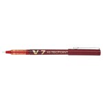 Pilot Hi-Tecpoint V7 Rollerball Pen Liquid Ink 0.7 mm Medium Tip Red Pack of 12
