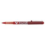 Pilot V-Ball 05 Rollerball Pen Liquid Ink 0.5 mm Fine Tip Red Pack of 12