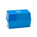 Deflecto Card Index Box 127 mm x 76 mm Blue