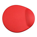 Intech Oval Mouse Mat With Wrist Support Red