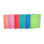 Oxford A5 Wirebound Notebook Polypropylene Cover Ruled 180 pages Bright Transparent Assorted Colours Pack of 5
